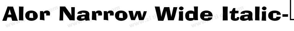 Alor Narrow Wide Italic字体转换